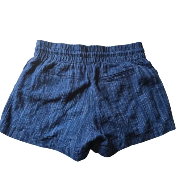 Athleta Navy Blue Pull-On Denim-Style Shorts - Picture 3 of 4